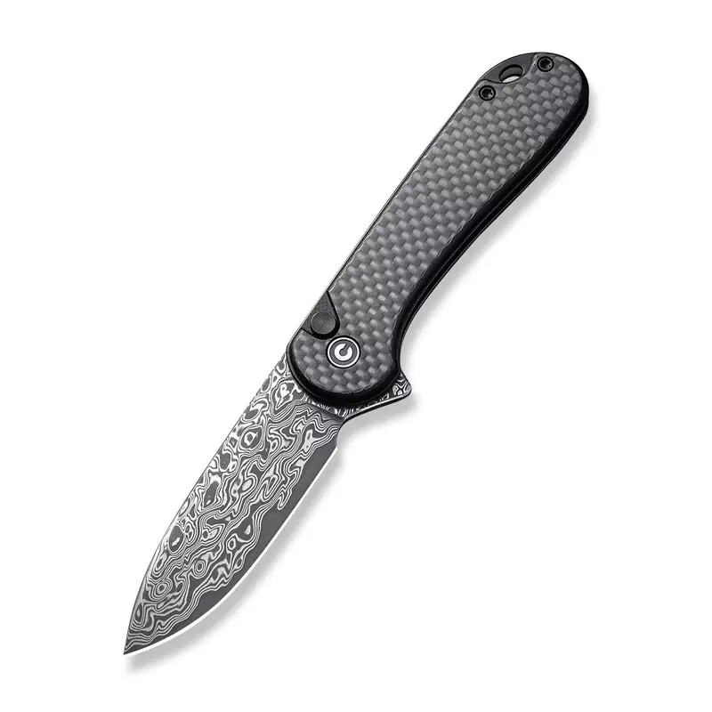 

Складной нож CIVIVI Button Lock Elementum, сталь Damascus, рукоять Carbon fiber/G10