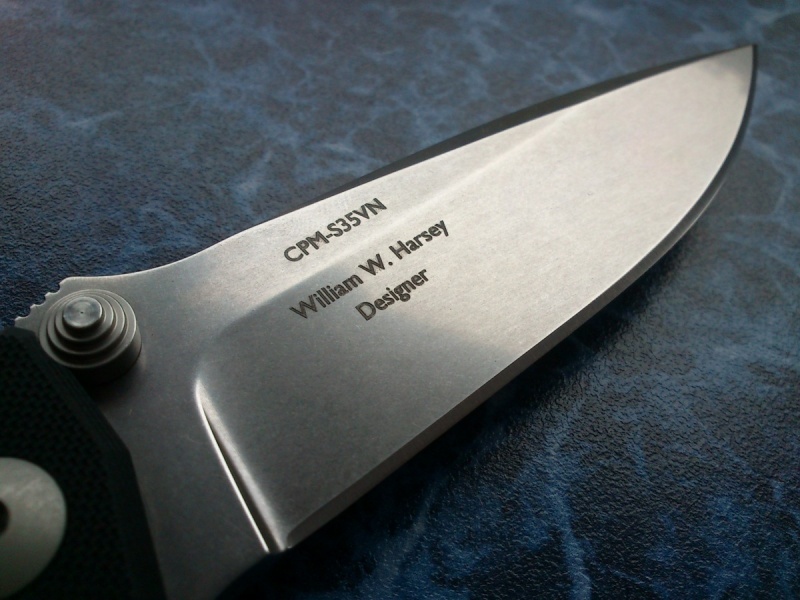 Нож складной HB03 Medium, Black Handle, Crucible CPM® S35VN™, William (Bill) Harsey Design 9.2 см.