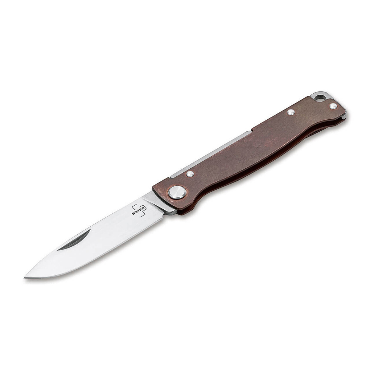 фото Складной нож boker atlas copper, сталь 12с27, рукоять медь