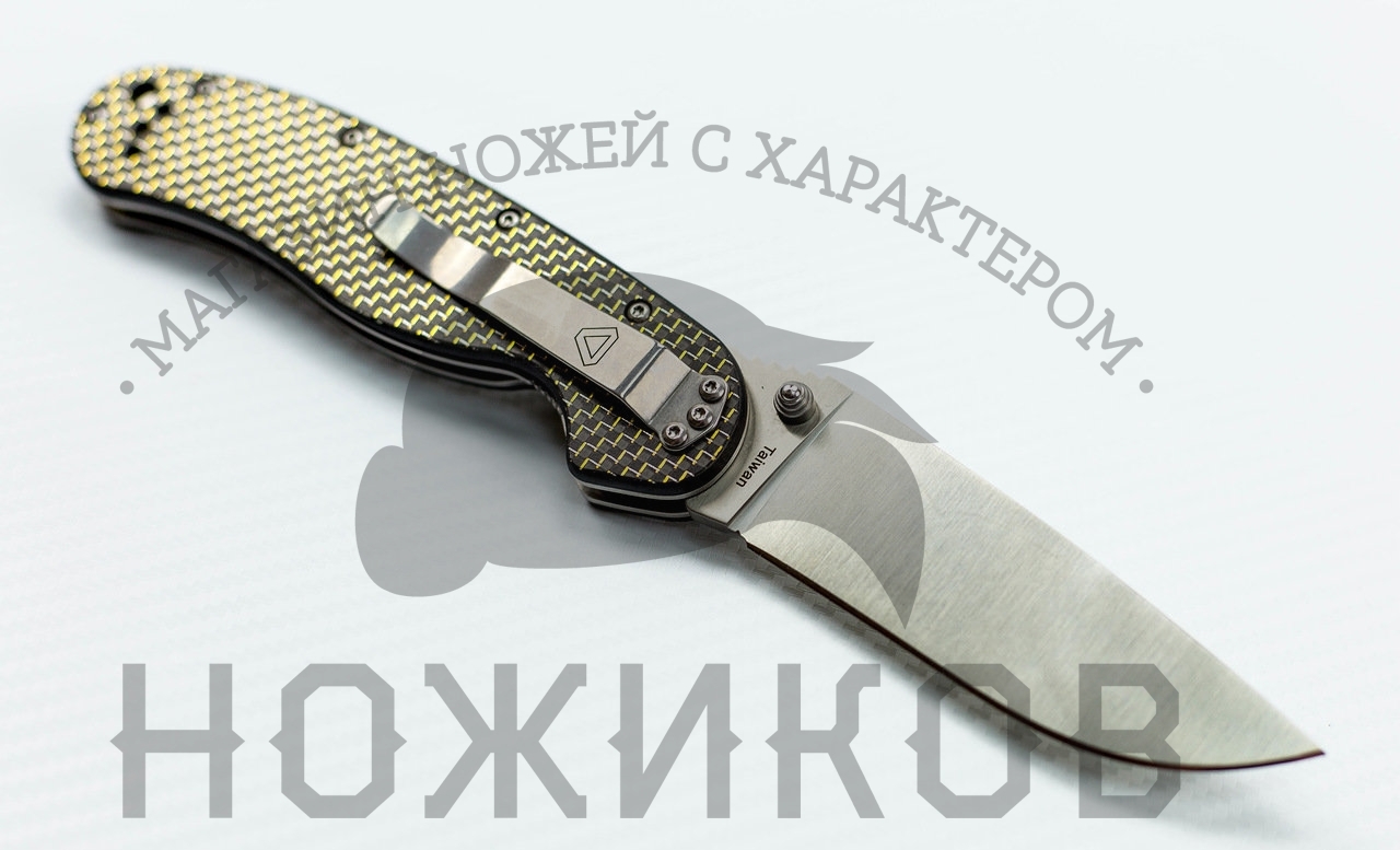 фото Складной нож крыса 1, сталь aus-8, карбон черный steelclaw