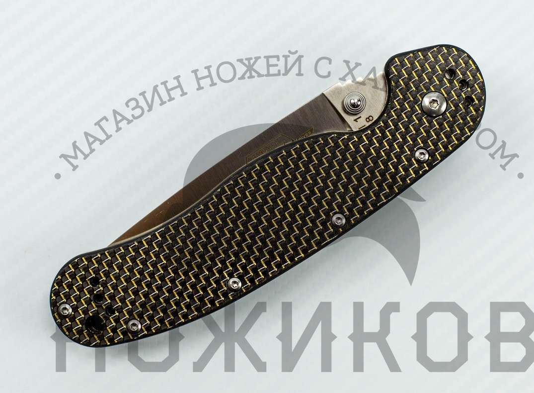 фото Складной нож крыса 1, сталь aus-8, карбон черный steelclaw