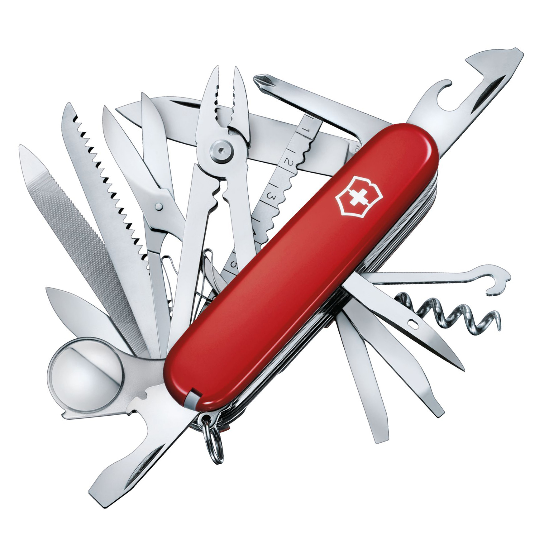 фото Нож перочинный victorinox swisschamp, сталь x55crmo14, рукоять cellidor®, красный