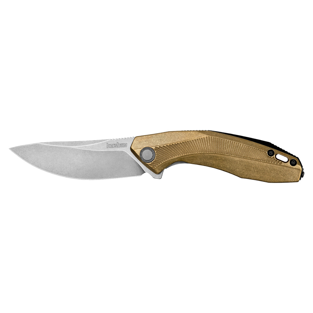 фото Складной нож kershaw tumbler, сталь d2, рукоять латунь