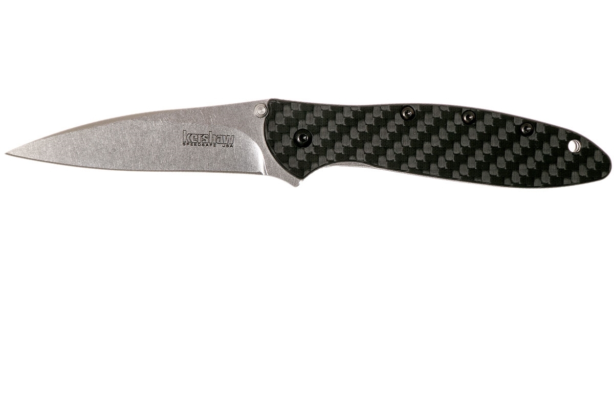 фото Складной нож leek, carbon fiber - kershaw 1660cf, сталь crucible cpm® 154, рукоять карбон