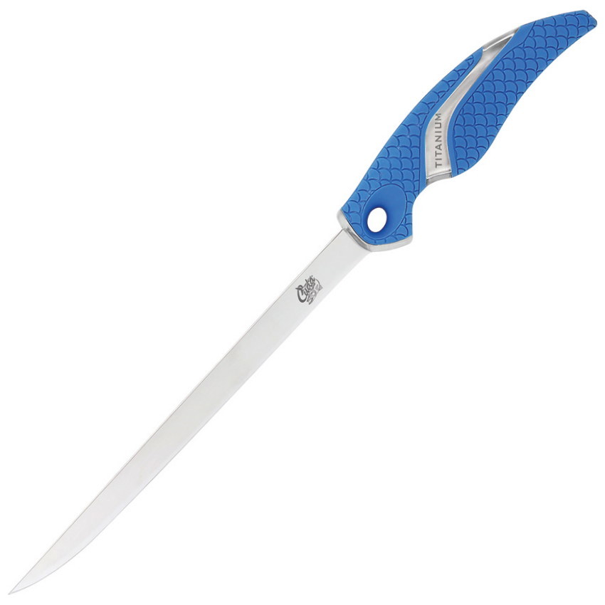 фото Рыбацкий нож с прямым фиксированным клинком cuda 9, сталь 1. 4116, рукоять abs пластик