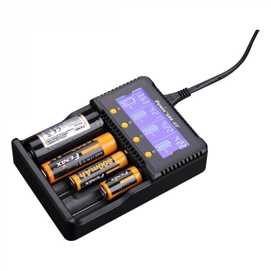 фото Зарядное устройство fenix charger are-c2 plus (18650, 16340, 14500, 26650, aa, ааа, с)