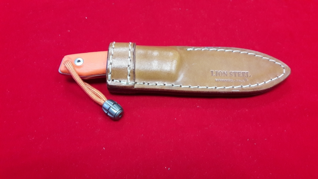 Нож с фиксированным клинком M1, Satin Finish M390 Steel, Orange G-10 Handle