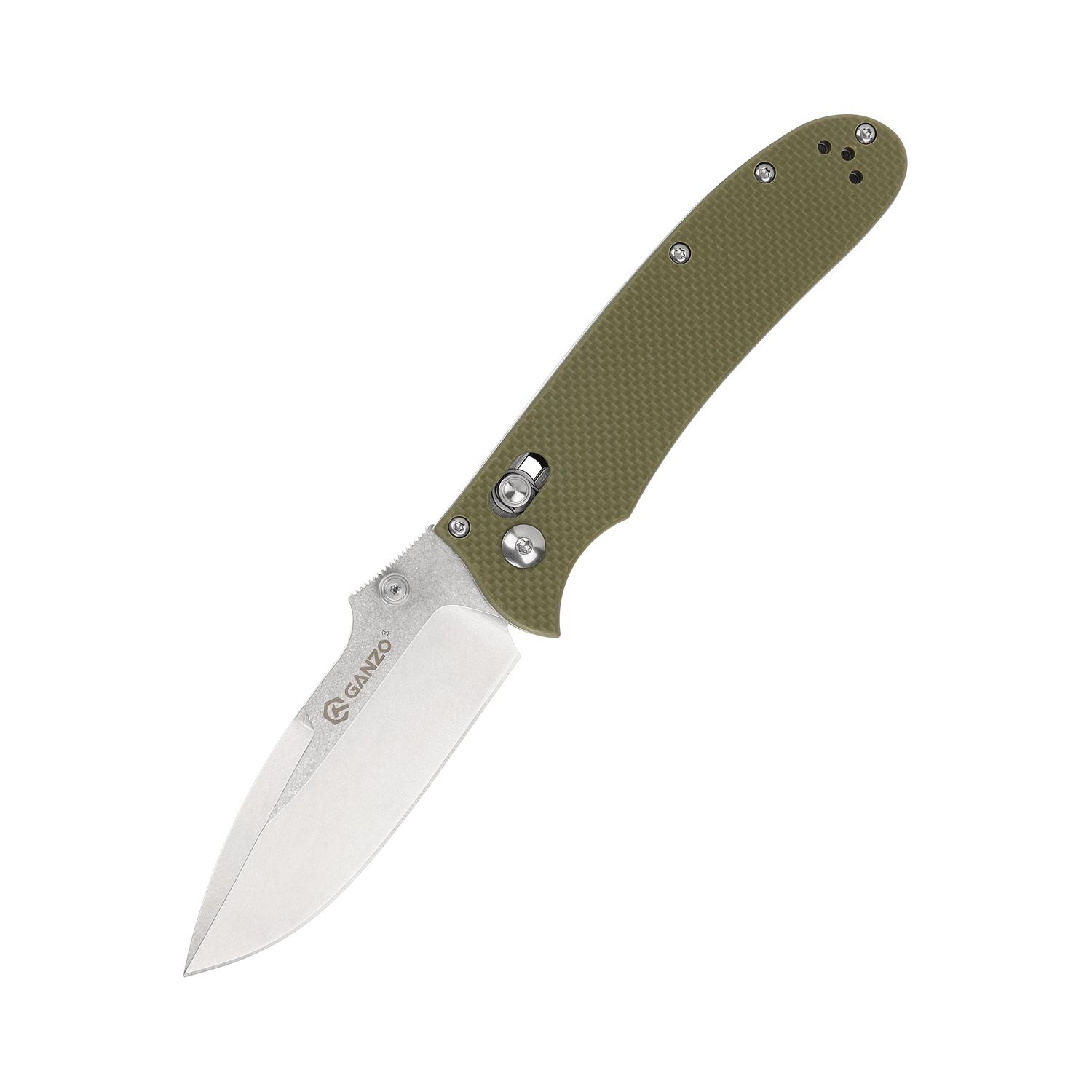 фото Складной нож ganzo d704-gr, сталь d2, рукоять g10, зеленый