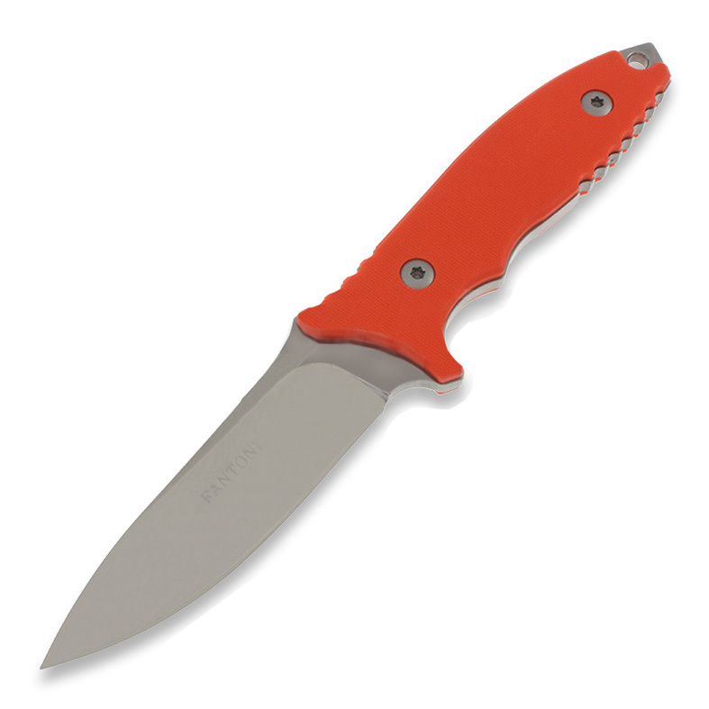 Нож с фиксированным клинком HB Fixed, Orange G-10 Handle, Stonewashed Crucible CPM® S35VN™, William (Bill) Harsey Design (Kydex Sheath) 9.0 см.