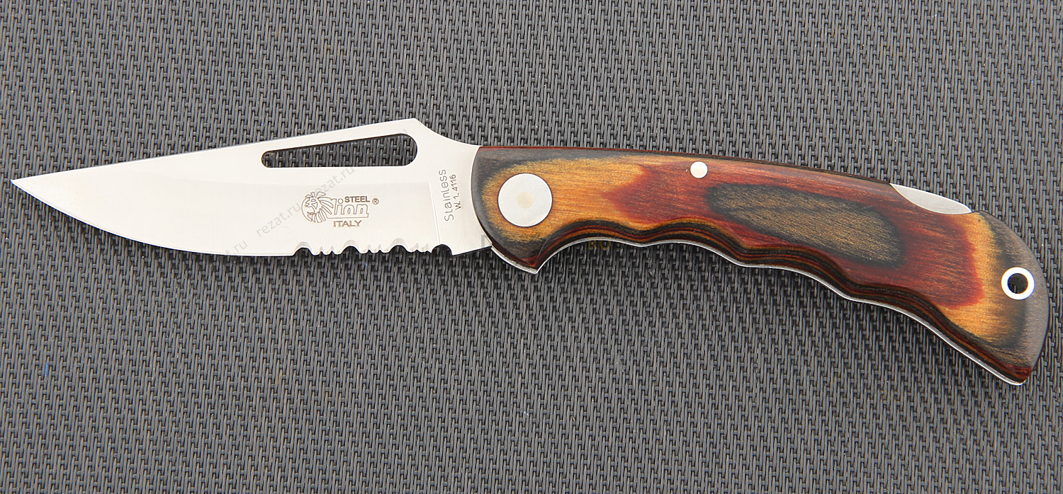 Нож складной Lion Steel Work, Mix Colored Palissander Wood Handle