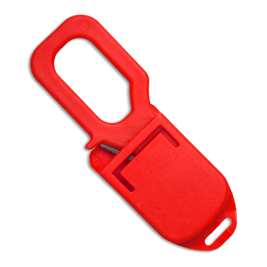фото Стропорез fox rescue emergency tool, сталь 420j2, рукоять термопластик frn, красный