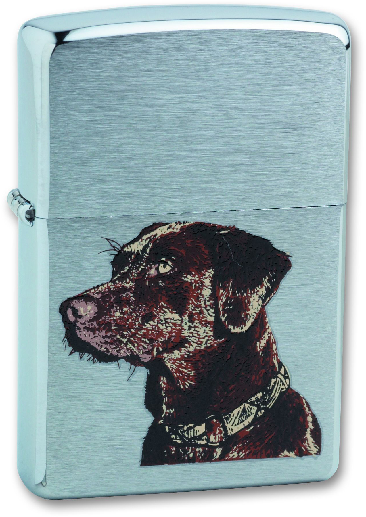 Зажигалка ZIPPO Chocolate Lab Brushed Chrome, латунь с ник.-хром.покрыт.,серебр.,матов.,36х56х12 мм Зажигалка ZIPPO Chocolate Lab Brushed Chrome, латунь с ник.-хром.покрыт.,серебр.,матов.,36х56х12 ммЗажигалки Zippo<br>Зажигалка ZIPPO Chocolate Lab Brushed Chrome, латунь с никеле-хромовым покрытием, серебрный, матова, 36х56х12 мм<br>