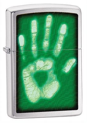 Зажигалка ZIPPO Hand Print Brushed Chrome, латунь с никеле-хром. покрыт., серебр.,матовая,36х56х12мм Зажигалка ZIPPO Hand Print Brushed Chrome, латунь с никеле-хром. покрыт., серебр.,матовая,36х56х12ммЗажигалки Zippo<br>Зажигалка ZIPPO Hand Print Brashed Chrome, латунь с никеле-хромовым покрытием, серебряный, матовая, 36х56х12 мм<br>