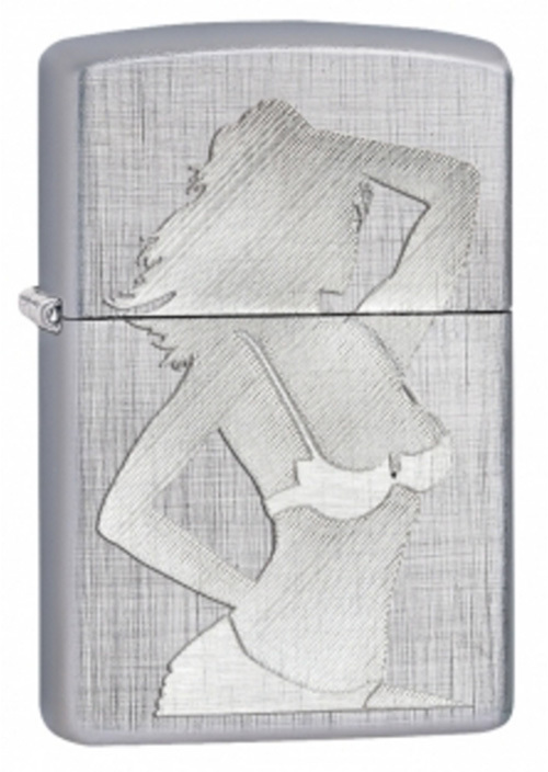 Зажигалка ZIPPO Sexy Girl, латунь с покрытием Linen Weave, серебристый, матовая, 36х12x56 мм Зажигалка ZIPPO Sexy Girl, латунь с покрытием Linen Weave, серебристый, матовая, 36х12x56 ммЗажигалки Zippo<br>Зажигалка ZIPPO Sexy Girl, латунь с покрытием Linen Weave, серебряный с изображением девушки, матовая, 36х12x56 мм<br>