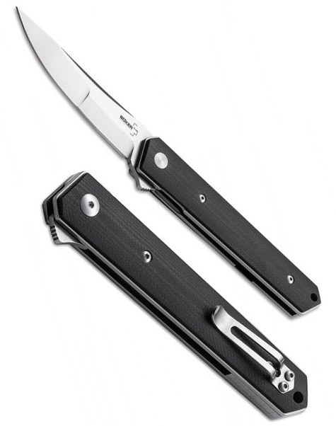 Нож складной Kwaiken Duplex Folder, Black С-10, Satin Finish Blade (IKBS® Flipper), Boker