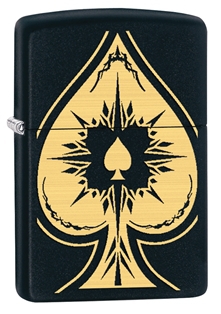 Зажигалка ZIPPO Spade, латунь с покрытием Black Matte, черный с козырным тузом, матовая, 36х12x56 мм Зажигалка ZIPPO Spade, латунь с покрытием Black Matte, черный с козырным тузом, матовая, 36х12x56 ммЗажигалки Zippo<br>Зажигалка ZIPPO Spade, латунь с покрытием Black Matte, черный с картинкой козырного туза, матовая, 36х12x56 мм<br>