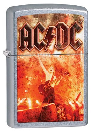 Зажигалка ZIPPO ACDC, латунь с покрытием Street Chrome™, серебристый, матовая, 36х12x56 мм Зажигалка ZIPPO ACDC, латунь с покрытием Street Chrome™, серебристый, матовая, 36х12x56 ммЗажигалки Zippo<br>Зажигалка ZIPPO ACDC, латунь с покрытием Street Chrome™, серебряный, матовая, 36х12x56 мм<br>