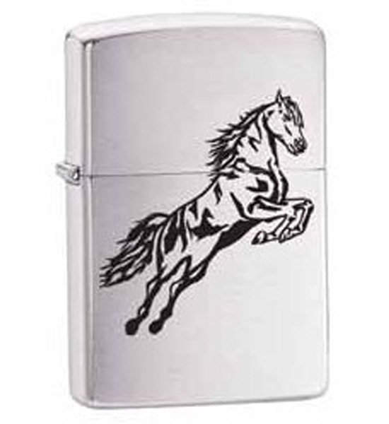 Зажигалка ZIPPO Horse, латунь с покрытием Brushed Chrome, серебристый, матовая, 36х12x56 мм Зажигалка ZIPPO Horse, латунь с покрытием Brushed Chrome, серебристый, матовая, 36х12x56 ммЗажигалки Zippo<br>Зажигалка ZIPPO Horse, латунь с никеле-хромовым покрытием, серебряный, матовая, 36х12x56 мм<br>