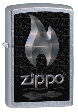 Зажигалка ZIPPO Flame Street Chrome,латунь с никеле-хром. покрыт.,серебр.,матов.,36х12х56 мм Зажигалка ZIPPO Flame Street Chrome,латунь с никеле-хром. покрыт.,серебр.,матов.,36х12х56 ммЗажигалки Zippo<br>Зажигалка ZIPPO Flame Street Chrome, латунь с никеле-хромовым покрытием, серебряный, матовая, 36х12х56 мм<br>