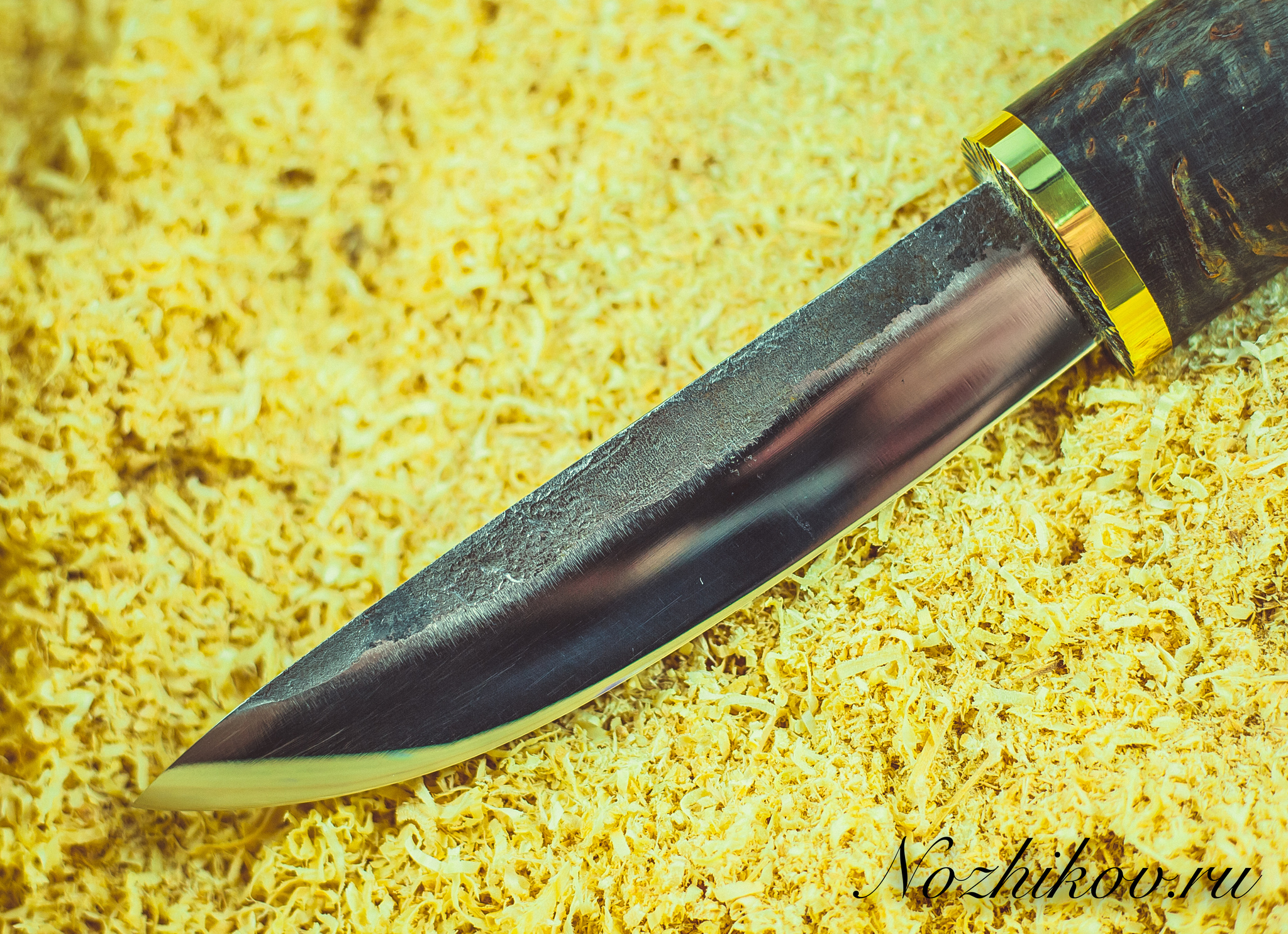 Авторский якутский нож из стали 9ХС , малый
