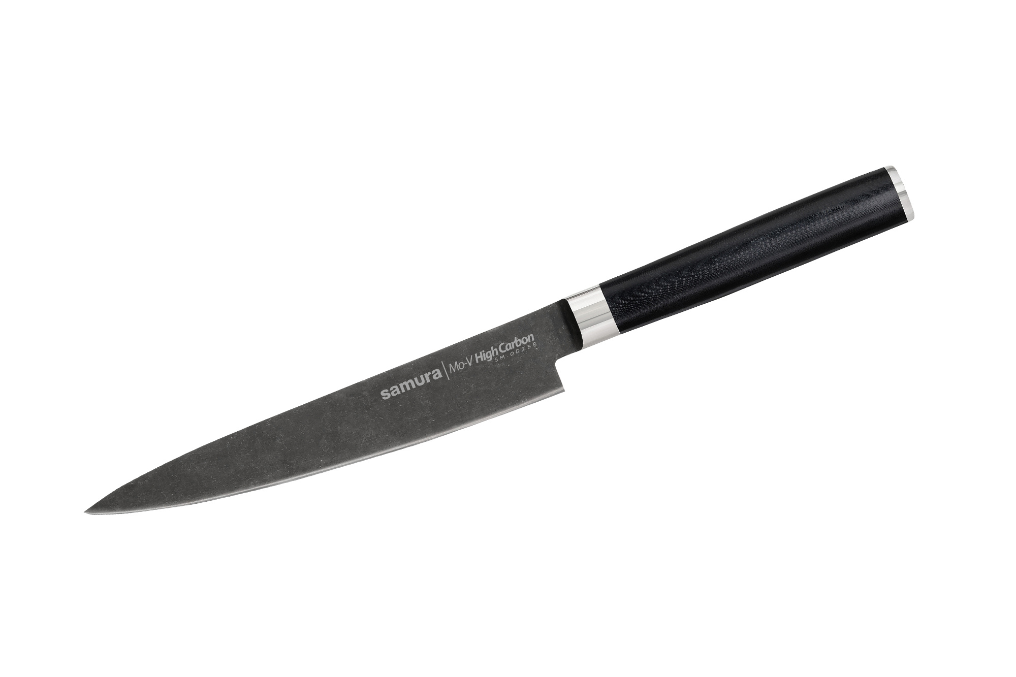 фото Кухонный нож samura mo-v stonewash 150 мм, сталь aus-8, рукоять g10