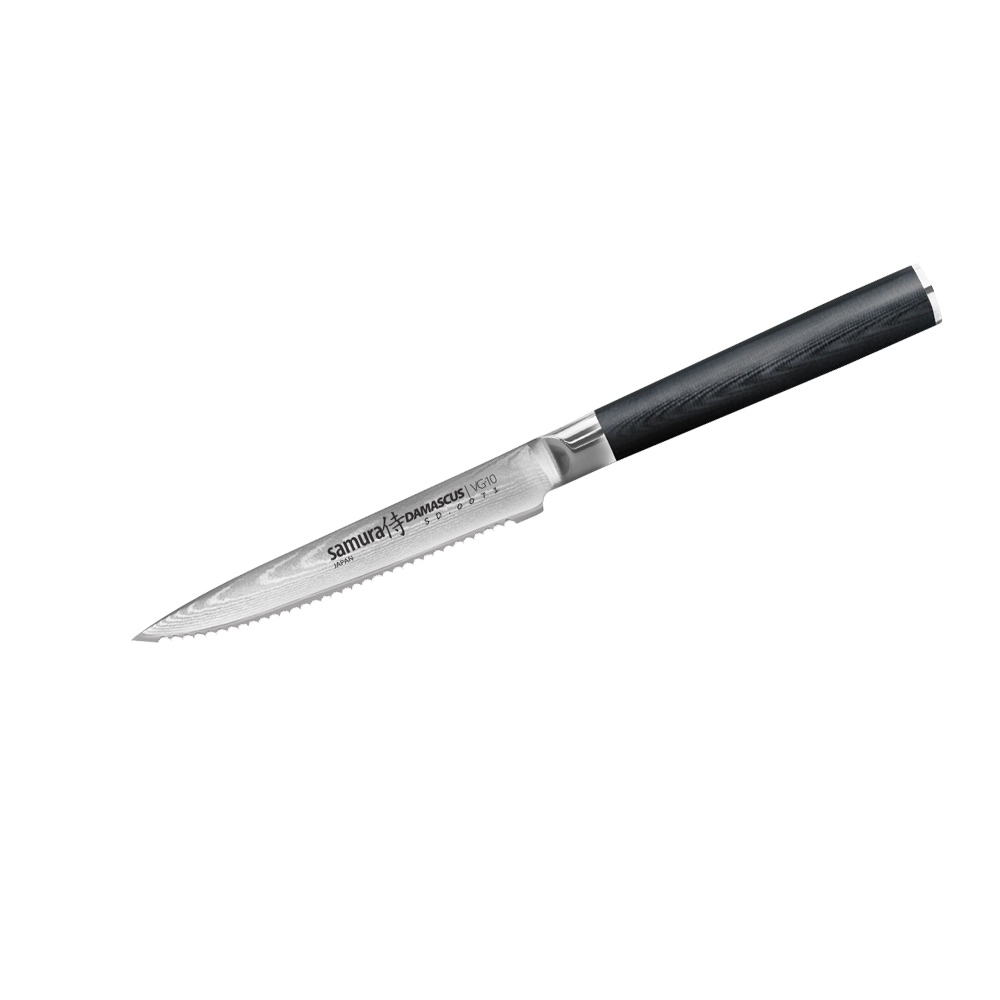 фото Нож кухонный для томатов samura damascus sd-0071/y, сталь vg-10/дамаск, рукоять стеклотекстолит