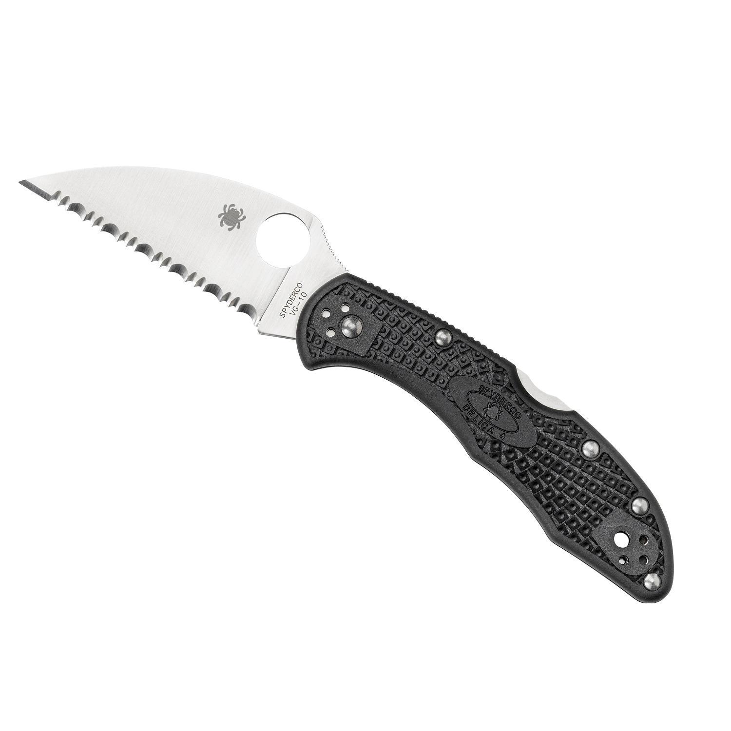 Нож складной Delica 4 Lightweight, Satin Finish VG-10 Wharncliffe Blade, Black FRN Handle, SpyderEdge Нож складной Delica 4 Lightweight, Satin Finish VG-10 Wharncliffe Blade, Black FRN Handle, SpyderEdgeРаскладные ножи<br>Нож складной Delica 4 Lightweight, Satin Finish VG-10 Wharncliffe Blade, Black FRN Handle, SpyderEdge<br>