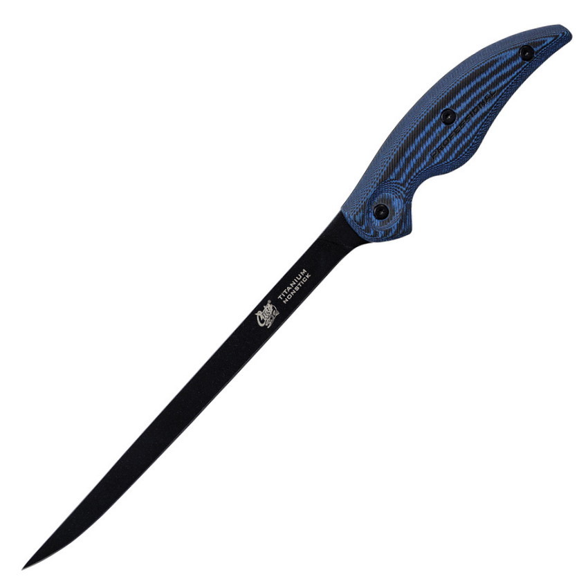 фото Нож с фиксированным узким клинком cuda 9, сталь cts-40a, рукоять микарта, чехол нейлон