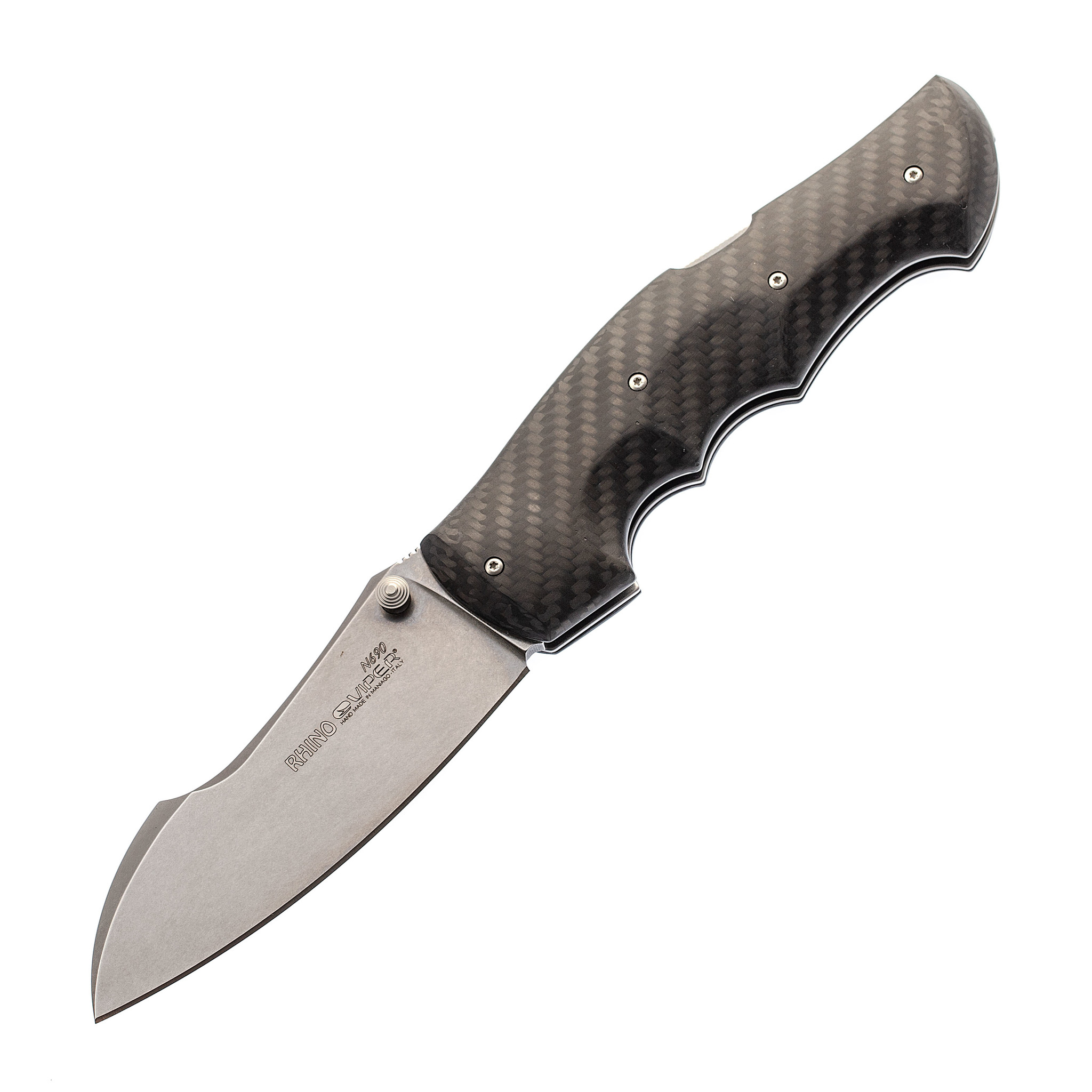 фото Складной нож viper rhino, сталь n690 satin, carbon fibre