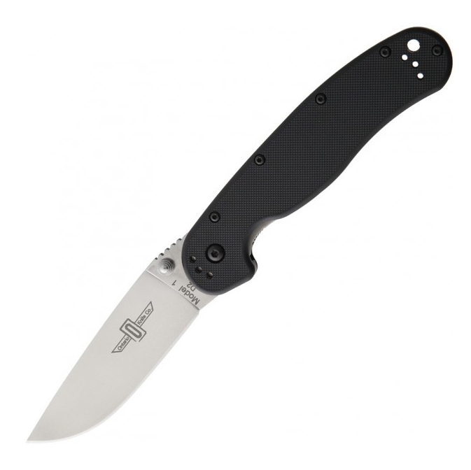 

Нож складной Ontario RAT I, сталь D2, рукоять термопластик GRN, черный