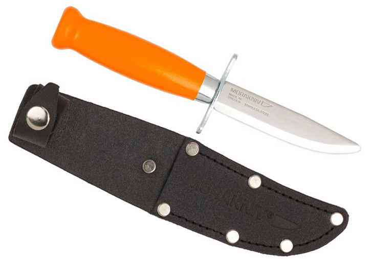 фото Нож с фиксированным лезвием morakniv scout 39 safe orange, сталь sandvik 12c27, рукоять береза, оранжевый