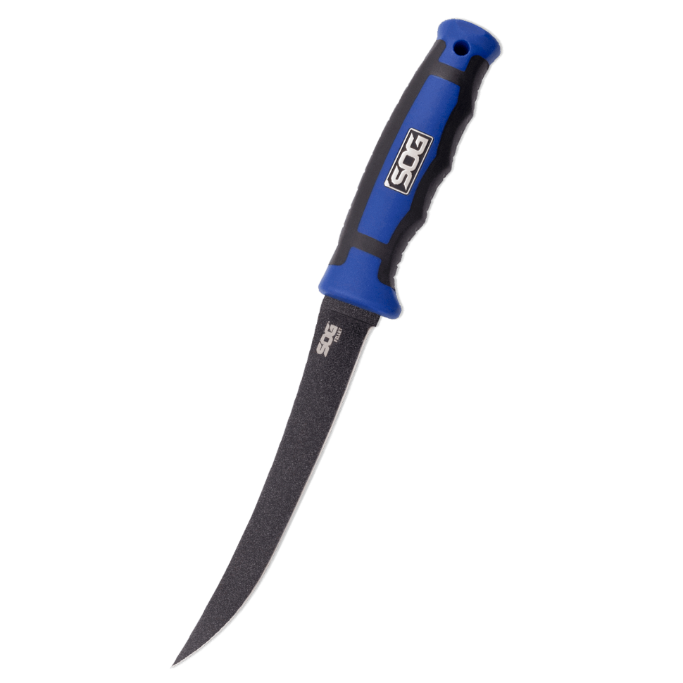 фото Филейный нож fillet knife 6'' - sog flt31k, сталь 5cr15mov, рукоять термопластик grn с резиновыми вставками