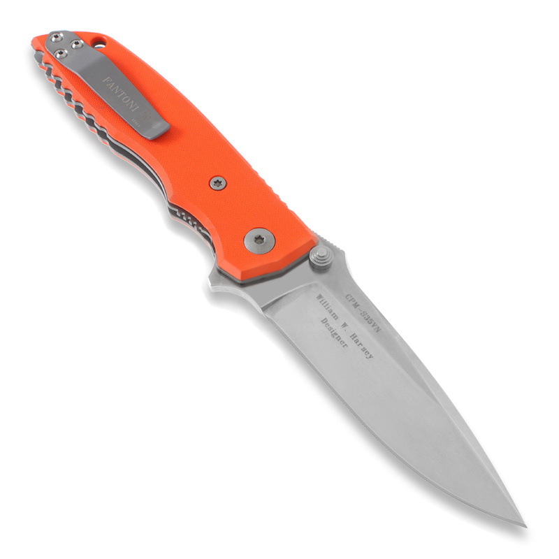 Нож складной HB01 Large, Stonewashed Crucible CPM® S30V™, William (Bill) Harsey Design-2