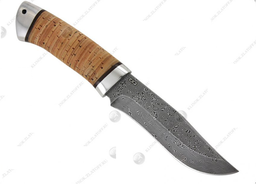 фото Нож разделочный аир "клычок-3", сталь zdi 1016, рукоять береста, алюминий