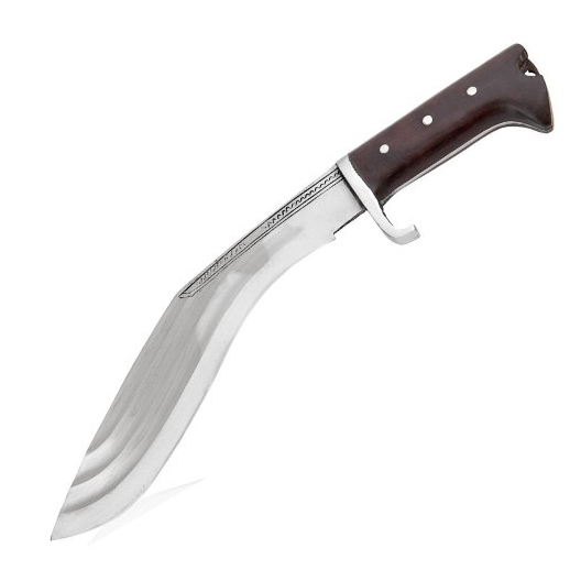 

Нож Кукри Nepal Kukri House 3 CHIRRE, сталь 1095 Carbon Steel, рукоять палисандр, Гарда отсутствует