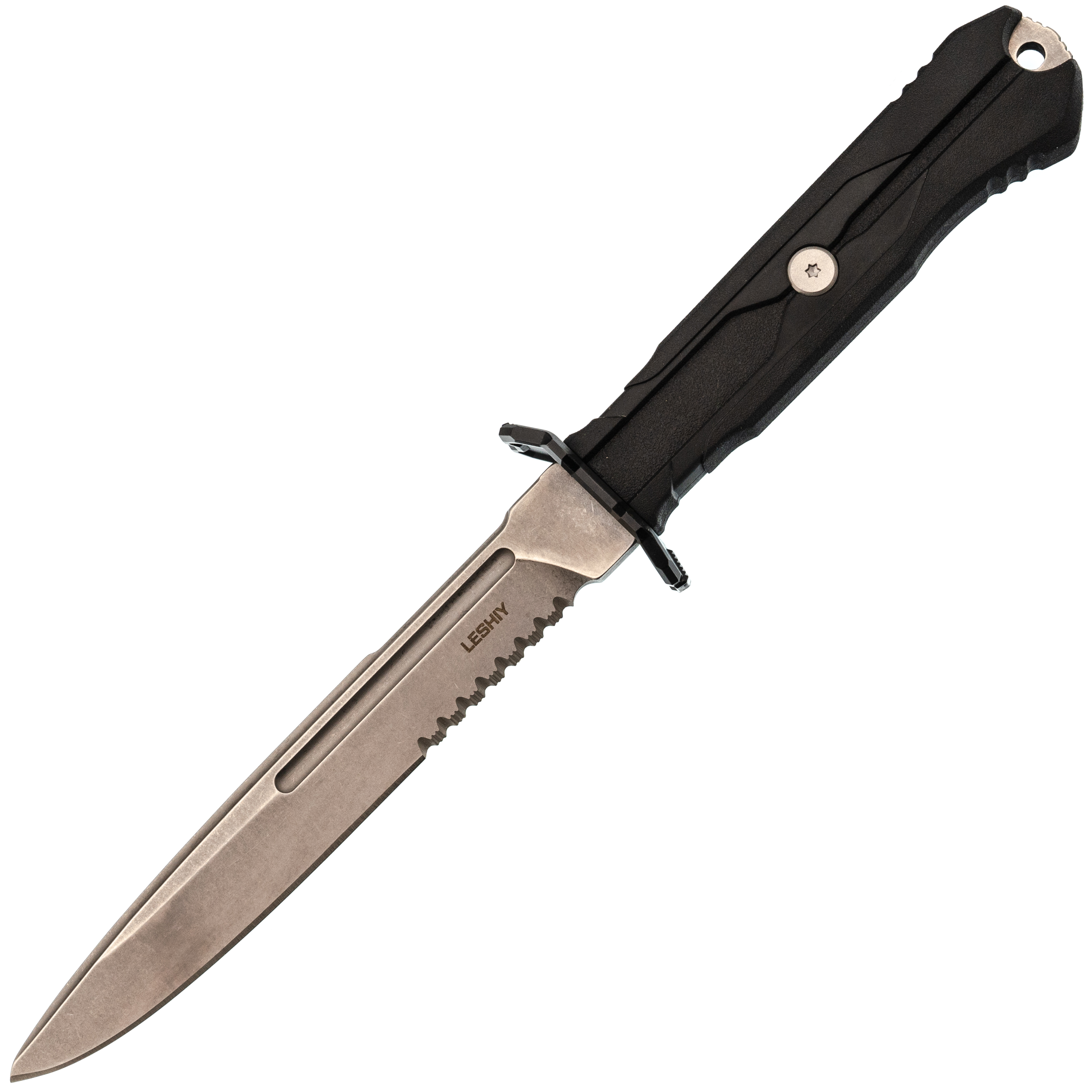 Тактический нож Mr.Blade Leshiy serrated blackwash, сталь AUS-8, рукоять Black Elastron
Тактический нож Mr.Blade Leshiy serrated blackwash, сталь AUS-8, рукоять Black Elastron