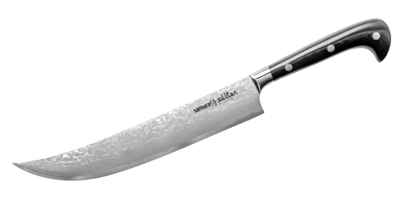 

Нож кухонный Samura Sultan Пчак, сталь дамаск, рукоять G10, 210 мм