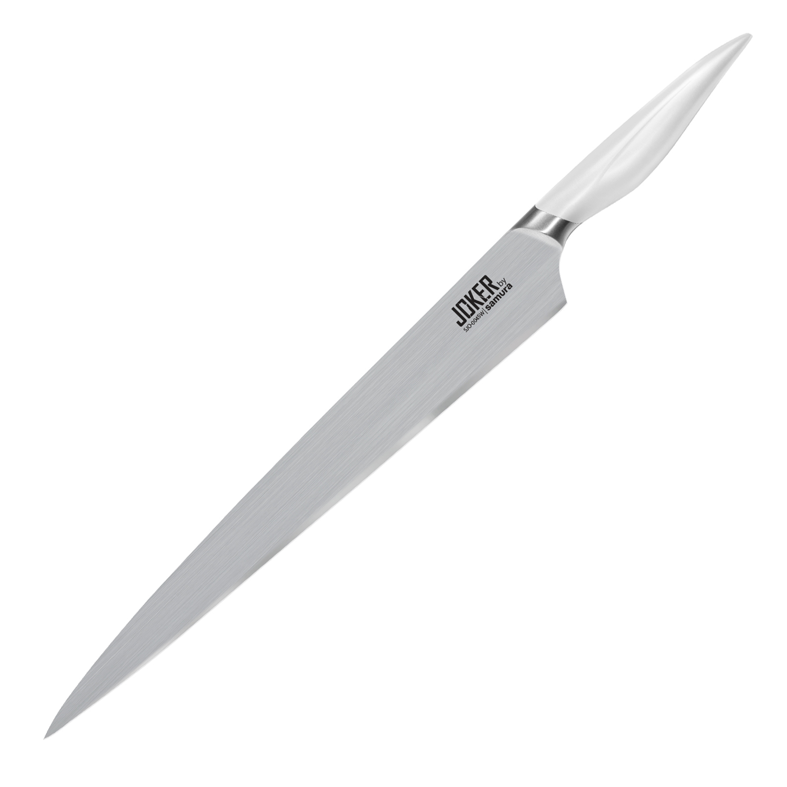 фото Нож кухонный слайсер samura joker 297 мм, сталь aus-8, рукоять абс-пластик белый