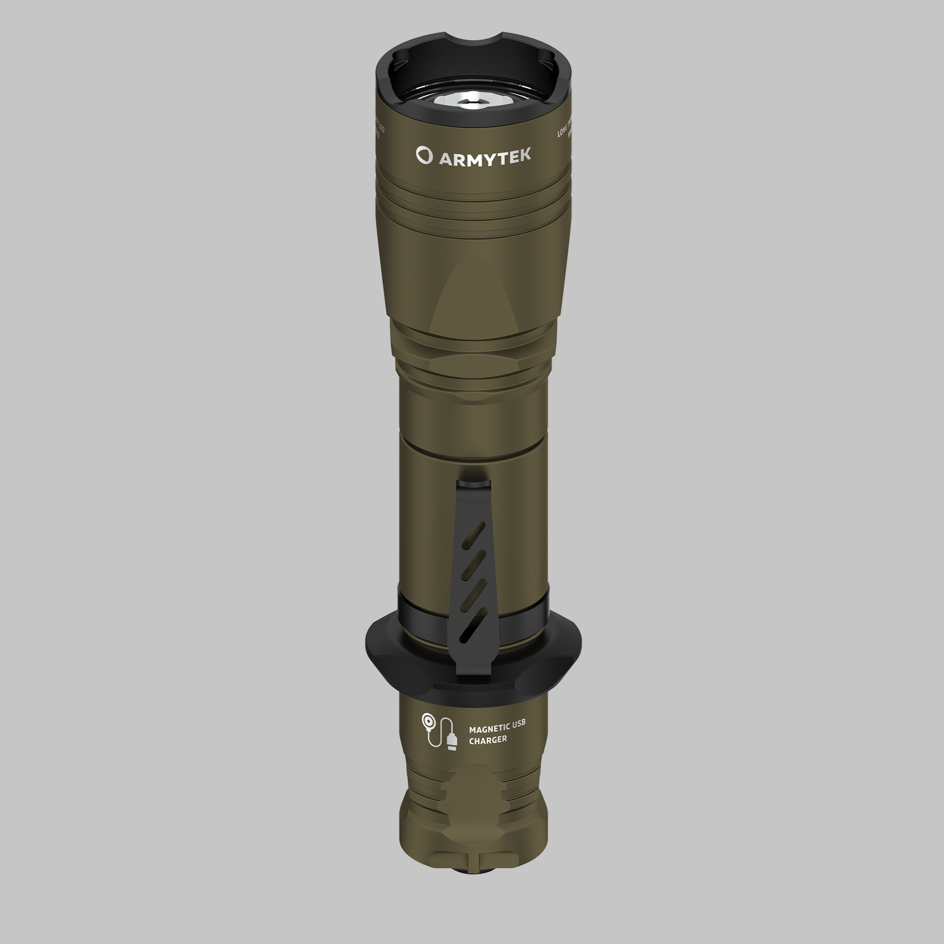 

Фонарь тактический Armytek Dobermann Pro Magnet USB Olive (теплый свет) 1400 лм + 18650 (в комплекте)