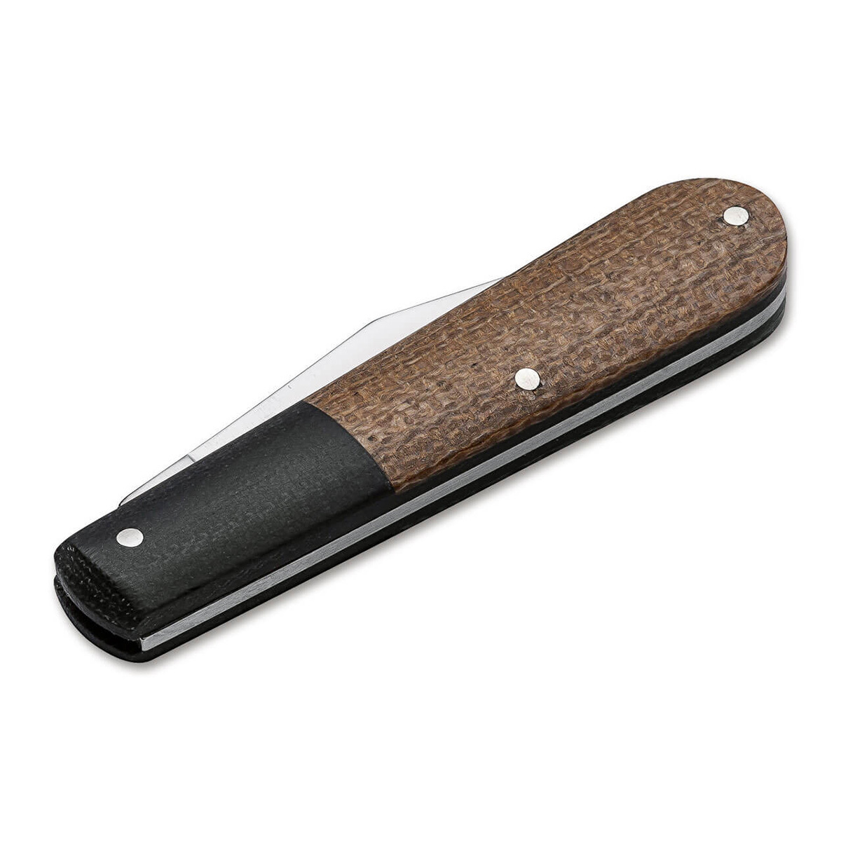 фото Складной нож boker barlow burlap micarta brown, сталь n690, рукоять микарта