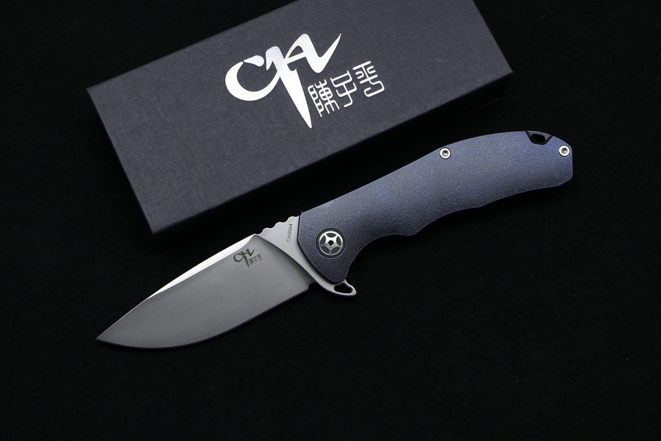 Складной нож CH3504 сталь S35VN,цвет синий