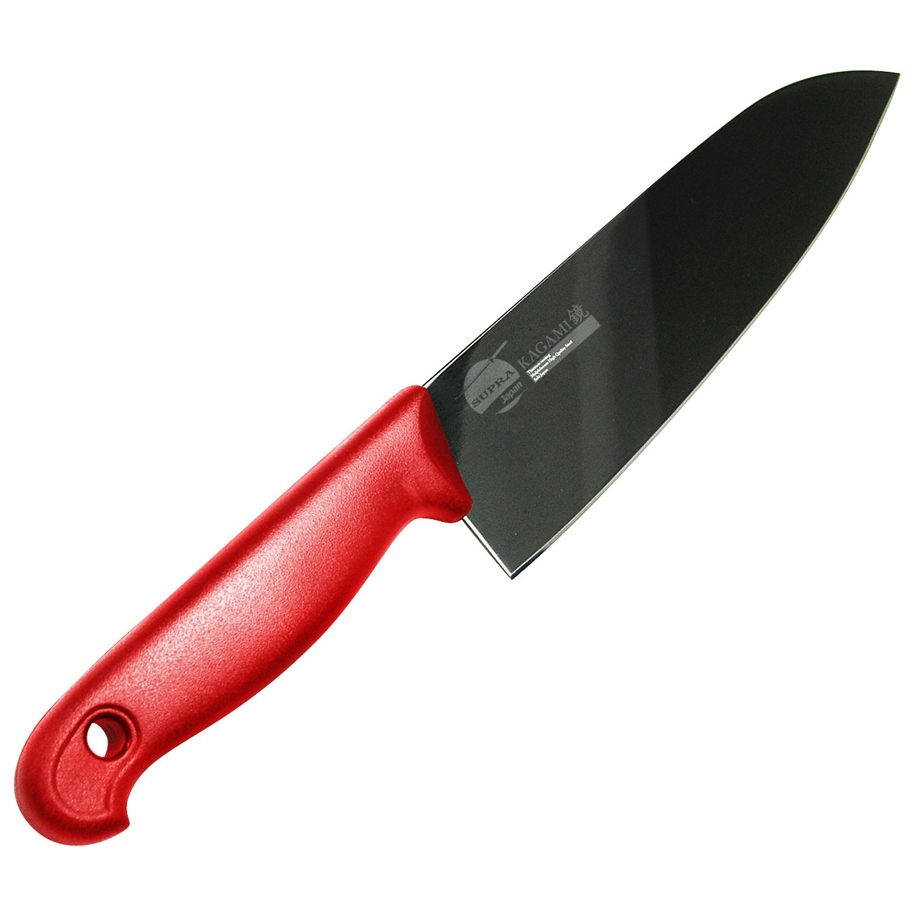 Нож кухонный универсальный KAGAMI SANTOKU 6,6, красный