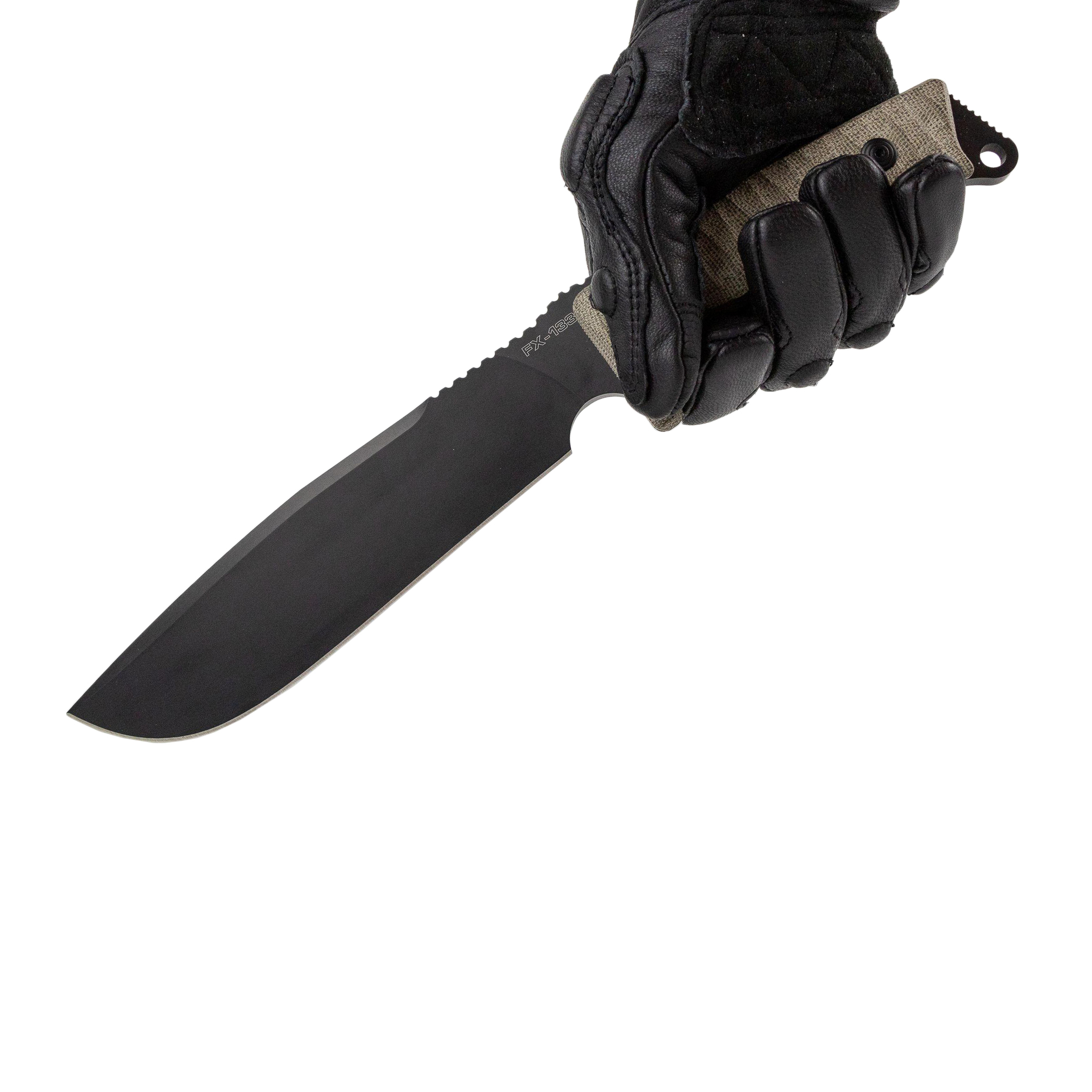 фото Нож fox combat jungle, сталь n690, рукоять микарта, серый