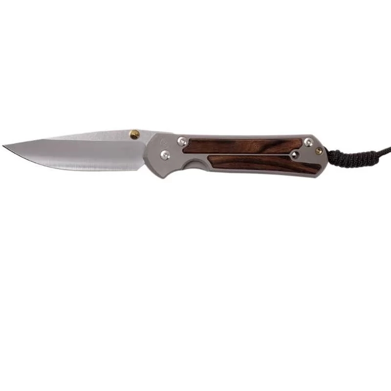 фото Складной нож chris reeve large sebenza 21, сталь s35vn, рукоять титановый сплав со вставкой из черного дерева