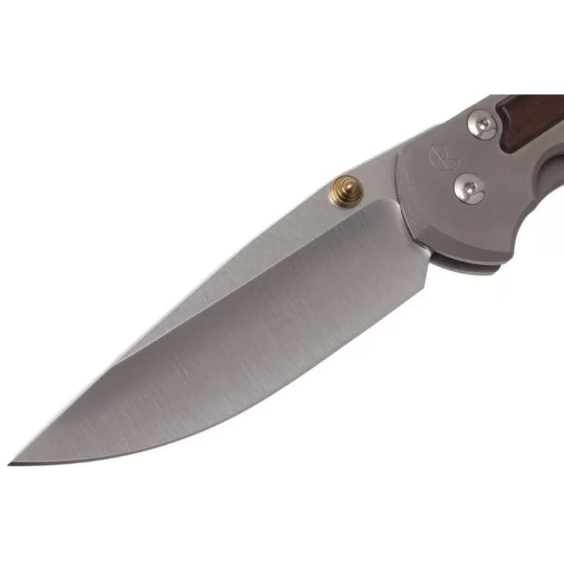 фото Складной нож chris reeve large sebenza 21, сталь s35vn, рукоять титановый сплав со вставкой из черного дерева