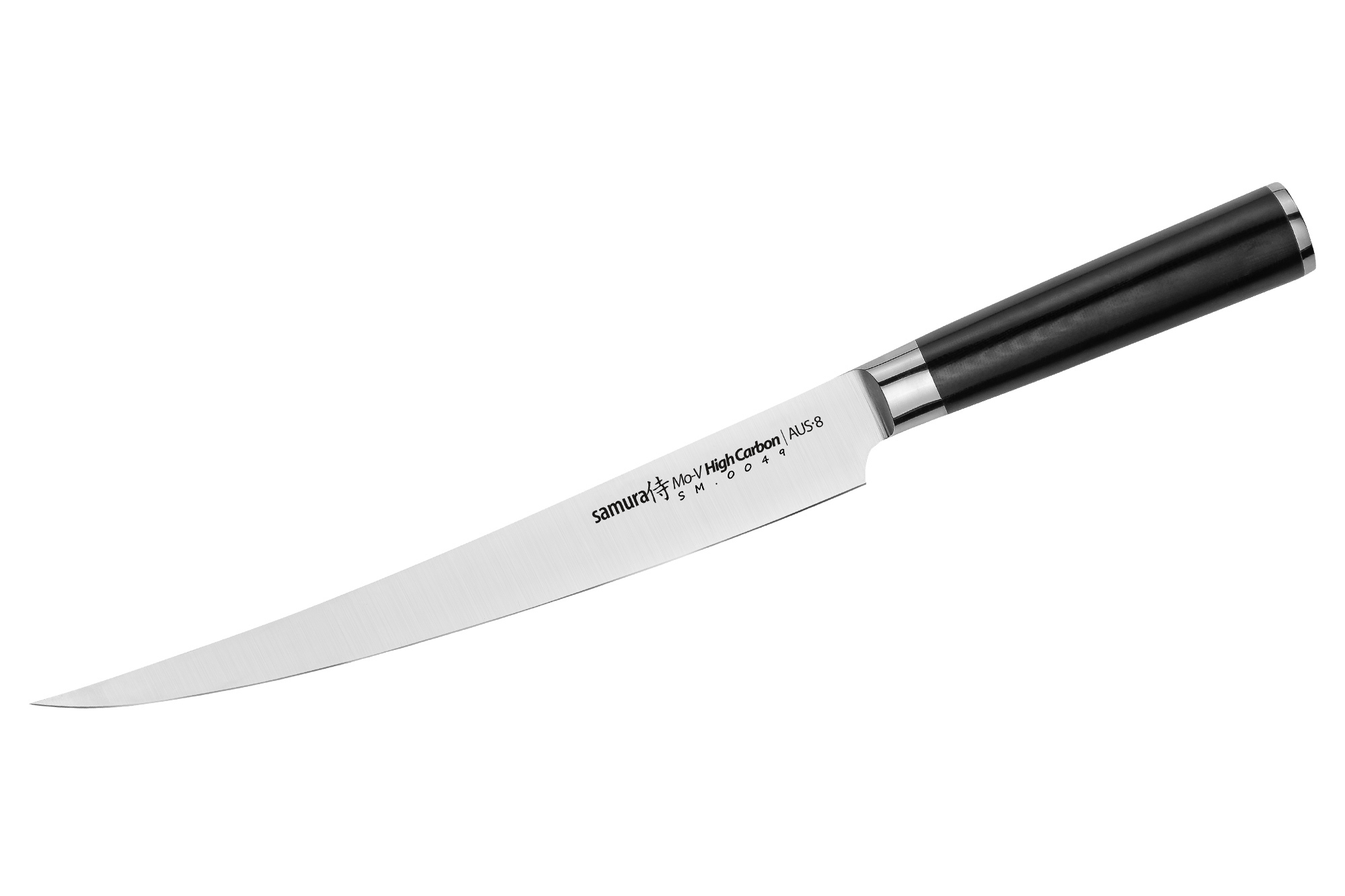 фото Нож кухонный "samura mo-v" для нарезки, длинный слайсер 251 мм, g-10