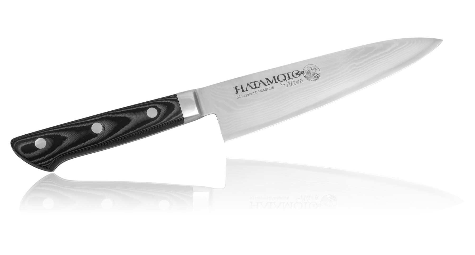 Нож Шефа Hatamoto WAVE, 200 мм, сталь  VG-10