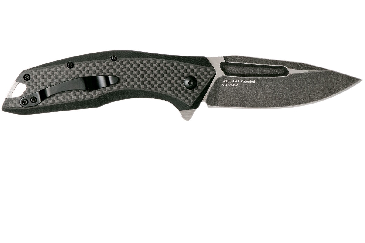 фото Складной нож flourish kershaw 3935, сталь 8cr13mov blackwash™, рукоять g-10 и carbon