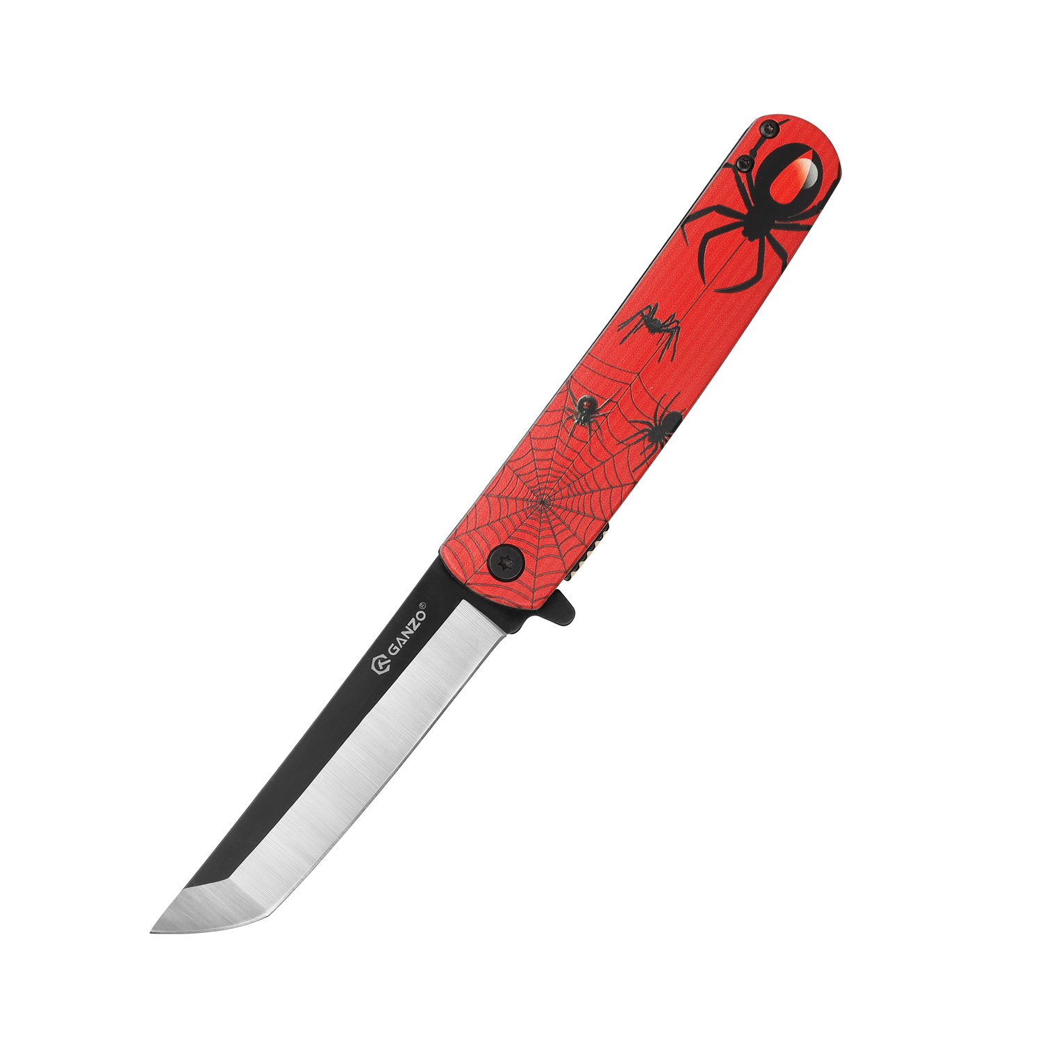 фото Складной нож ganzo g626-rd, сталь 440а, рукоять пластик, красный