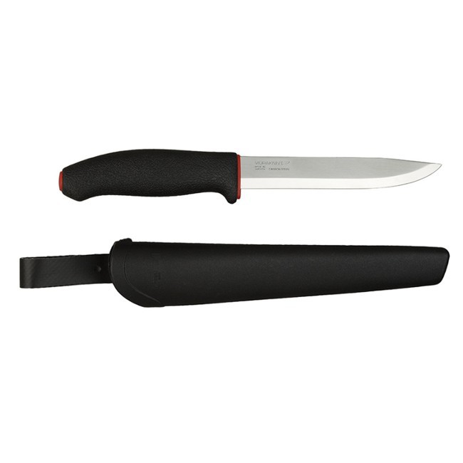Нож Morakniv 731, углеродистая сталь, цвет черный с красным